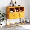 vidaXL Buffet jaune moutarde 100,5x39x107 cm acier
