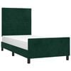 vidaXL Cadre de lit sans matelas vert fonc&eacute; 90x200 cm velours