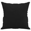 vidaXL Canapé 3 places avec oreillers noir 180 cm tissu microfibre