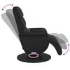 vidaXL Fauteuil inclinable de massage repose-pieds noir similicuir