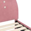 vidaXL Cadre de lit pour enfants avec t&ecirc;te de lit Rose 90 x 200 cm