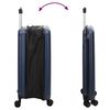 vidaXL Valise avec verrouillage Bleu fonc&eacute; 43 x 27 x 66 cm Plastic ABS