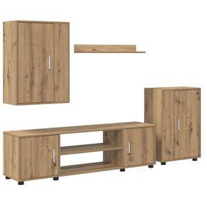 vidaXL Ensemble meuble TV Ch&ecirc;ne artisanal Bois d'ing&eacute;nierie