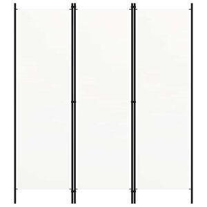 vidaXL Cloison de s&eacute;paration 3 panneaux Blanc 150x180 cm