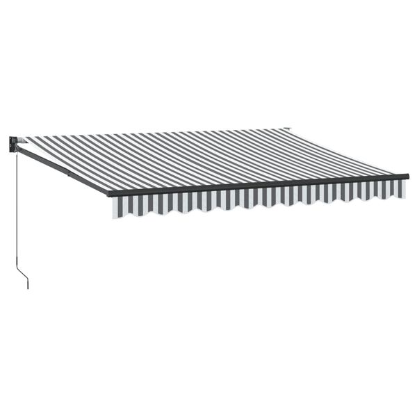vidaXL Auvent r&eacute;tractable anthracite et blanc 3,5x2,5m tissu/aluminium