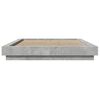 vidaXL Cadre de lit sans matelas gris b&eacute;ton 135x190 cm