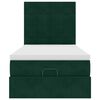 vidaXL Cadre de lit ottoman avec matelas vert fonc&eacute; 90x190 cm velours