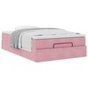 vidaXL Lit ottoman avec matelas rose 120x190 cm velours