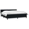 vidaXL Sommier &agrave; lattes de lit avec matelas noir 200x220 cm velours