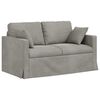 vidaXL Canap&eacute; 2 pcs Gris clair 138 x 78 x 80 cm Velours