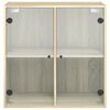 vidaXL Armoire murale avec portes en verre ch&ecirc;ne sonoma 68x37x68,5 cm