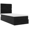 vidaXL Cadre de lit ottoman avec matelas noir 90x200 cm velours