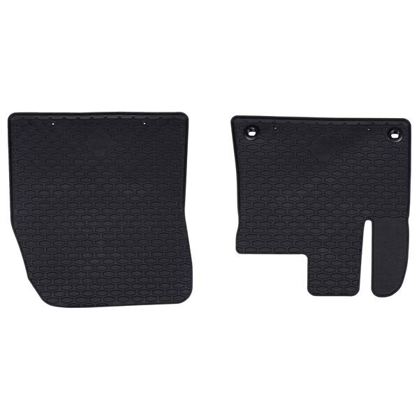 vidaXL Tapis de voiture 2 pcs Noir Caoutchouc