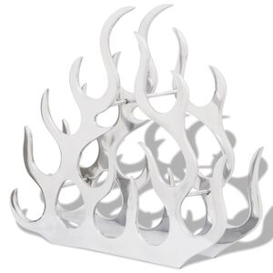 vidaXL Casier &agrave; bouteilles pour 11 bouteilles Argent&eacute; Aluminium