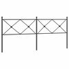 vidaXL T&ecirc;te de lit de remplacement m&eacute;tal noir 193 cm