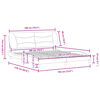vidaXL Cadre de lit sans matelas Hvar cappuccino 180x200 cm similicuir