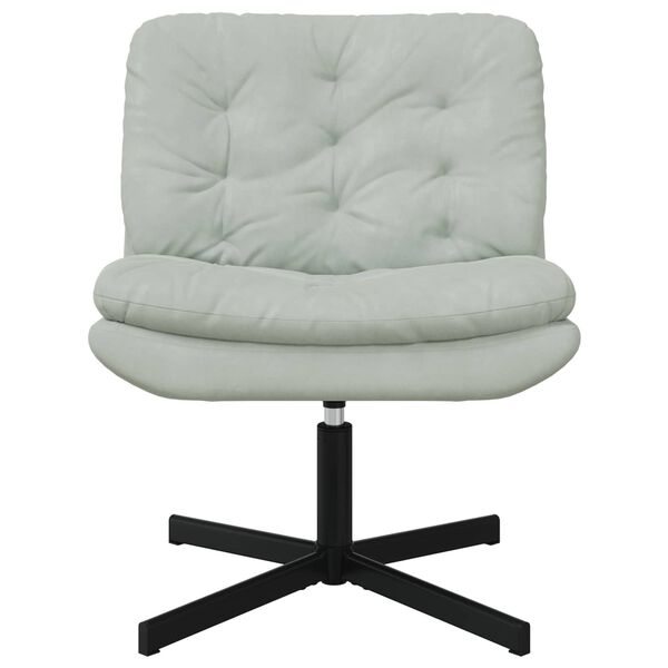 vidaXL Fauteuil relaxant pivotant Gris clair 63 x 75 x 76 cm Velours