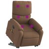 vidaXL Fauteuil inclinable de massage &eacute;lectrique Marron Tissu