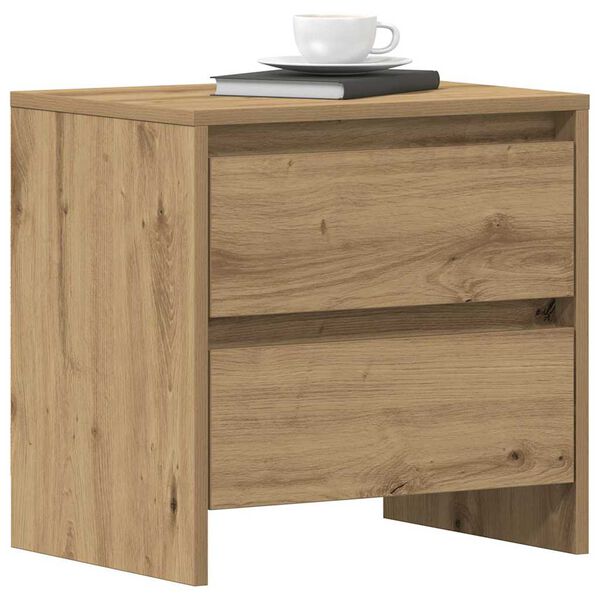 vidaXL Cabinet de chevet avec tiroir Ch&ecirc;ne artisanal 45 x 34 x 44,5 cm