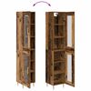 vidaXL Haut Armoire 2 pcs Bois Ancien Verre