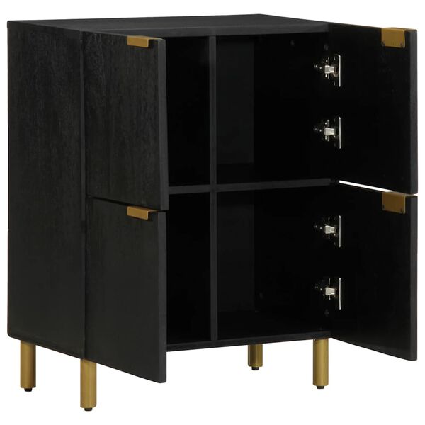 vidaXL Buffet noir 60x33x75 cm bois d'ing&eacute;nierie