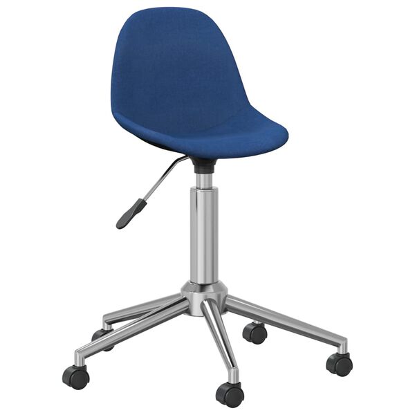 vidaXL Chaise pivotante de bureau Bleu Tissu