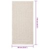 vidaXL Tapis ZIZUR crème 60x110 cm aspect de jute intérieur extérieur