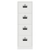 vidaXL Cabinet de Dossier avec tiroir 2 pcs Blanc 44 x 50 x 139 cm