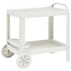 vidaXL Chariot &agrave; boissons Blanc 69x53x72 cm Plastique