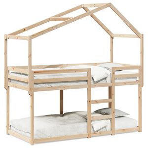 vidaXL Lit superpos&eacute; sans matelas 90x200 cm bois de pin massif