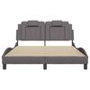 vidaXL Cadre de lit Viana sans matelas gris 140x200 cm similicuir