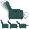 vidaXL Fauteuil de massage inclinable électrique Vert foncé Tissu