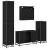 vidaXL Ensemble de mobilier de salle de bain 4 pcs Ch&ecirc;ne noir
