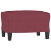 vidaXL Fauteuil avec repose-pied Rouge bordeaux 60 cm Tissu