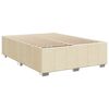 vidaXL Sommier &agrave; lattes de lit avec matelas Cr&egrave;me 140x190 cm Tissu