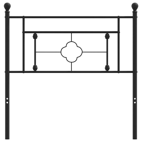 vidaXL T&ecirc;te de lit de remplacement m&eacute;tal noir 100 cm