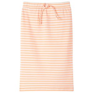 Jupe droite pour enfants avec rayures orange fluo 128