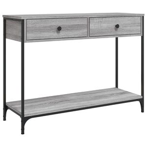 vidaXL Table console sonoma gris 100x34,5x75 cm bois d'ing&eacute;nierie
