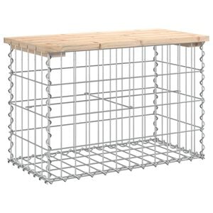 vidaXL Banc de jardin design de gabion 63x31,5x42cm bois massif de pin