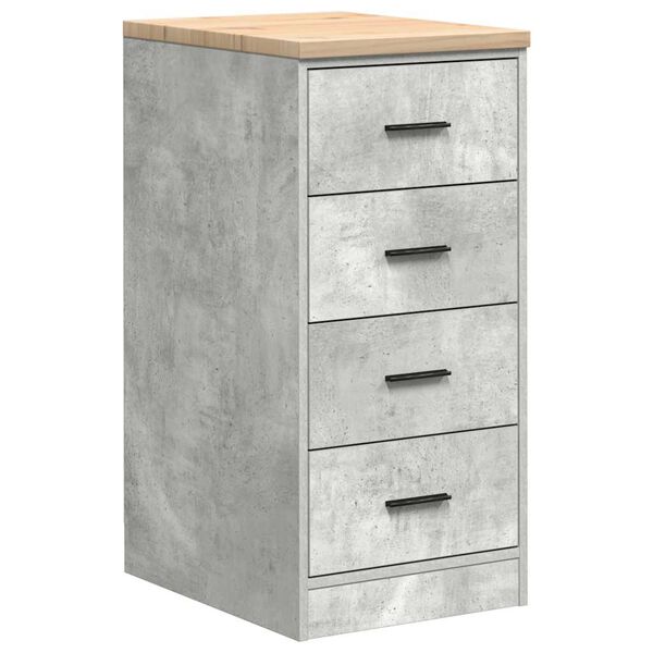 vidaXL Armoire de rangement de garage gris béton 40x51x85 cm bois pin