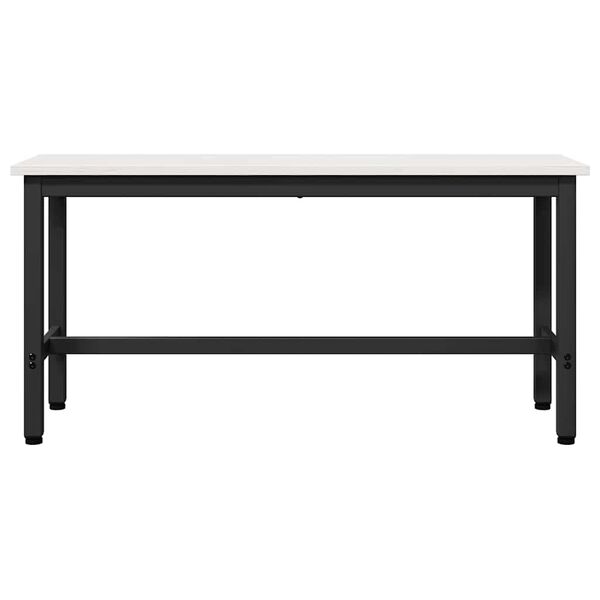 vidaXL Banc de salle &agrave; manger Blanc 100 x 32,5 x 49 cm