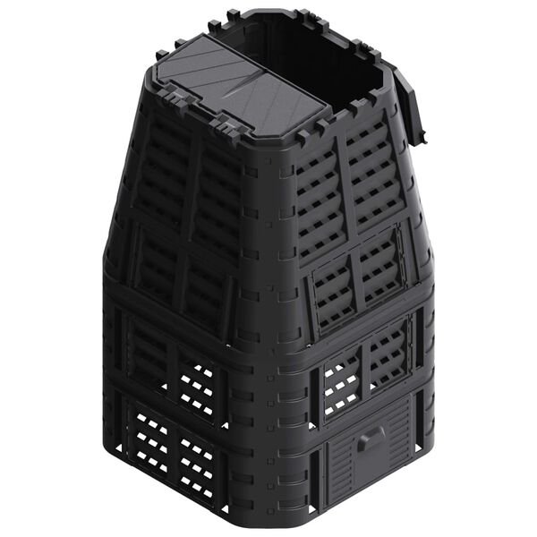 vidaXL Composteur de jardin Noir 93,3x93,3x146 cm 1000 L