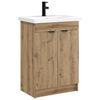vidaXL Ensemble de mobilier de salle de bain Ch&ecirc;ne artisanal