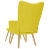 vidaXL Chaise de relaxation avec repose-pied jaune clair tissu