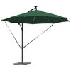 vidaXL Parasol Vert 294 x 294 x 248 cm Polyester et Aluminium