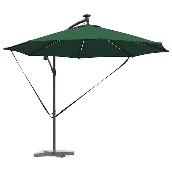vidaXL Parasol Vert 294 x 294 x 248 cm Polyester et Aluminium