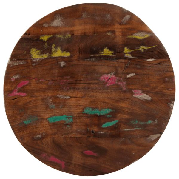 vidaXL Dessus de table &Oslash; 50x2,5 cm rond bois massif de r&eacute;cup&eacute;ration