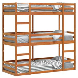 vidaXL Lit superpos&eacute; triple sans matelas 80x200 cm bois de pin massif