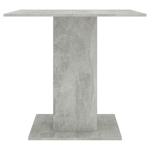 vidaXL Table &agrave; manger Gris b&eacute;ton 80x80x75 cm bois d'ing&eacute;nierie