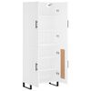 vidaXL Buffet haut Blanc 69,5x34x180 cm Bois d'ing&eacute;nierie